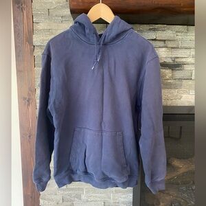 💙 GAP 100% Cotton Vintage Blue Sweatshirt Classic Pullover Hoodie Pocket Small